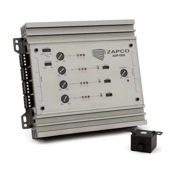 ZAPCO ASP-OE8 8-kanałowy adapter sygnału głośnikowego OEM do poziomu przedwzmacniacza z funkcją odzyskiwania basu